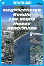 50% Discount Bundle Deal: MegaSceneryX Hawaii, Las Vegas, Reno/Tahoe (FSX)