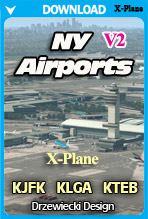 NY Airports v2 XP: KJFK, KLGA, KTEB (X-Plane)