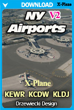 NY Airports v2 XP: KEWR, KCDW, KLDJ (X-Plane)