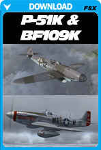 North American P-51K and Messerscmitt Bf 109K
