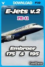 Embraer E-Jets v2 Embraer 175 and 195 (P3D v4.1)