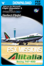 FSX Missions Alitalia B747-400 (FSX/P3D)