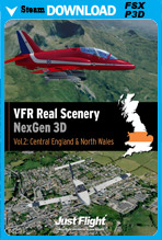 VFR Real Scenery NexGen 3D – Vol. 2: Central England & North Wales